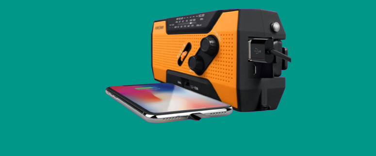 Emergency Solar  Portable Radio<br> with Power Bank and Flood Light